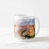 Horseshoe Bend in Grand Canyon Wasserfarbe Kaffeetasse (VorderseiteRechts)