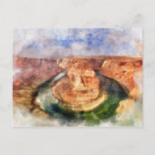 Horseshoe Bend in Grand Canyon Wasserfarbe Postkarte (Vorderseite)