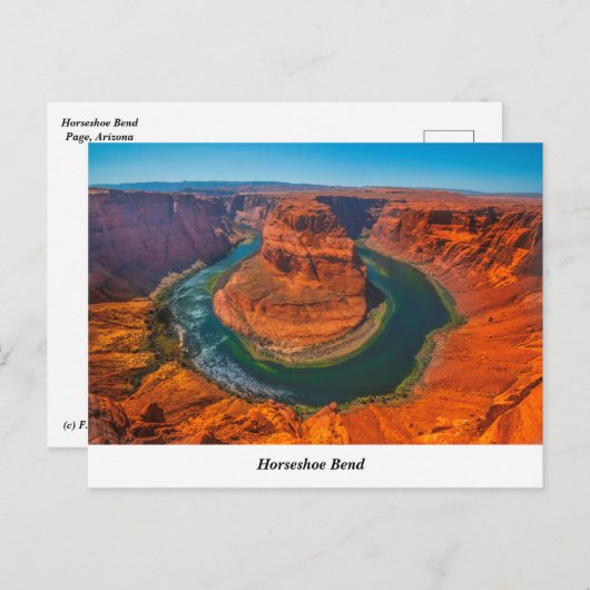 Horseshoe Bend Postkarte (Vorne/Hinten)