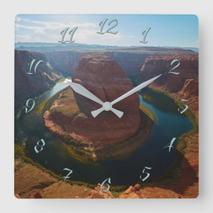 Horseshoe bend quadratische wanduhr