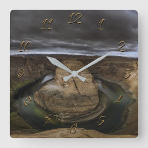 Horseshoe bend quadratische wanduhr
