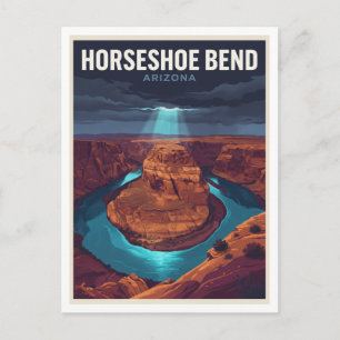 Horseshoe Bend Seite Arizona Andenken Postkarte