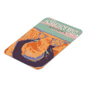 Horseshoe Bend Travel Art Vintag Magnet (Linke Seite)