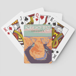 Horseshoe Bend Travel Art Vintag Spielkarten