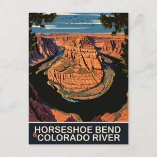 Horseshoe Bend und Colorado River, Reisen Postkarte