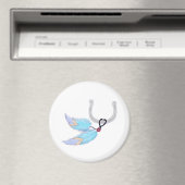 Horseshoe blue feathers Magnet (In Situ (Geschirrspüler))