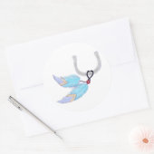 Horseshoe Blue Feathers Stickers (Umschlag)