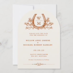 Horseshoe Cactus Western Arch Foto Save the Date Einladung