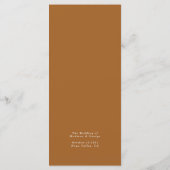 Horseshoe Cactus Western Country Crest Wedding  Menükarte (Rückseite)