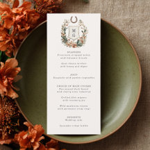 Horseshoe Cactus Western Country Crest Wedding