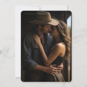 Horseshoe Cactus Western Foto Hochzeit Einladung (Rückseite)