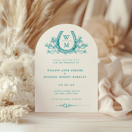 Horseshoe Cactus Western Foto Save the Date Einladung