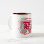 Horseshoe Canyon Ranch Arkansas Klettersteig Carab Zweifarbige Tasse (Vorderseite Links)