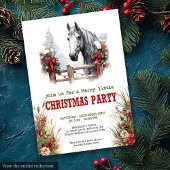 Horseshoe charm Christmas party editable invites Einladung