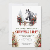 Horseshoe charm Christmas party editable invites Einladung (Vorderseite)
