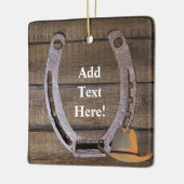 Horseshoe Cowboy Hat Keramikornament (Links)