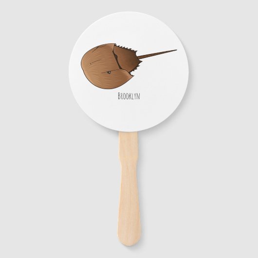 Horseshoe crab cartoon illustration fächer (Vorderseite)