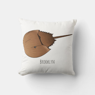 Horseshoe crab cartoon illustration kissen