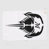 Horseshoe Crab im Stil der Tribal Tattoo Golfhandtuch (Horizontal)