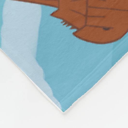 Horseshoe Crab Ocean Waves Fleecedecke (Ecke)