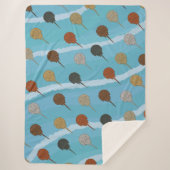 Horseshoe Crab Ocean Waves Sherpadecke (Vorderseite)