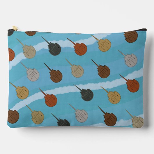 Horseshoe Crab Ocean Waves Zubehörtasche (Vorderseite)