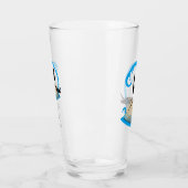 Horseshoe Crab Playing in der Water Monogram Glas (Links)