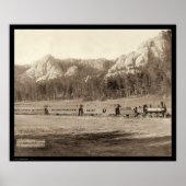 Horseshoe Curve bei Custer City SD 1891 Poster (Vorne)