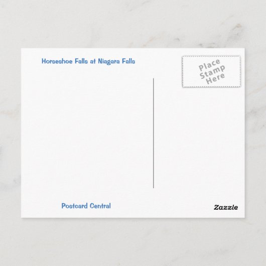 Horseshoe Falls at Niagara Falls Postcard Postkarte (Rückseite)