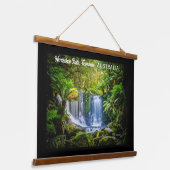 Horseshoe Falls Australia Custom Text Wandteppich Mit Holzrahmen (Gewinkelt)