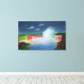 Horseshoe Falls beleuchtet bei Nacht # 2 Leinwanddruck (Insitu (Holzboden))