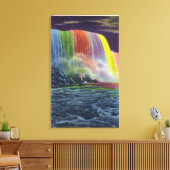 Horseshoe Falls beleuchtet in der Nacht Leinwanddruck (Insitu (Wohnzimmer))