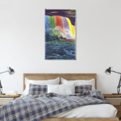 Horseshoe Falls beleuchtet in der Nacht Leinwanddruck (Insitu (Schlafzimmer))