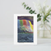 Horseshoe Falls beleuchtet in der Nacht Postkarte (Stehend Vorderseite)