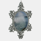 Horseshoe Falls in Niagara Falls Schneeflocken Zinn-Ornament (Links)