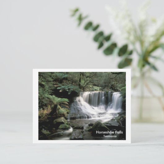 HorseShoe Falls Tasmania Postkarte (Stehend Vorderseite)