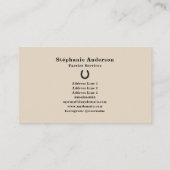 Horseshoe Farrier Visitenkarte (Rückseite)