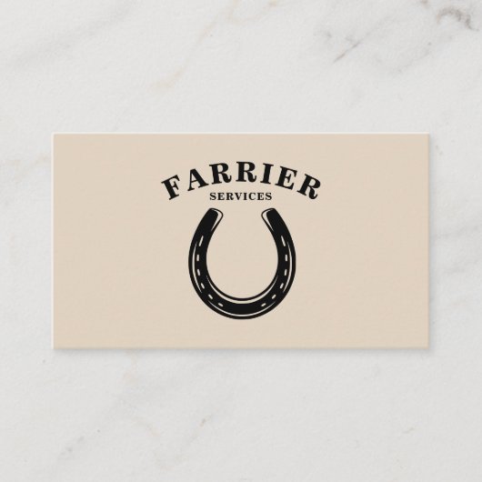 Horseshoe Farrier Visitenkarte (Vorderseite)