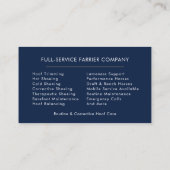 Horseshoe Farrier  Visitenkarte (Rückseite)