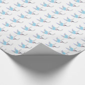 Horseshoe Feathers Wrapping Paper Geschenkpapier (Ecke)