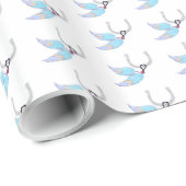 Horseshoe Feathers Wrapping Paper Geschenkpapier (Rolleneckpunkt)