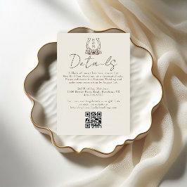 Horseshoe Floral Western Boho Wedding Detail Begleitkarte