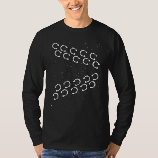 Horseshoe Footprint Reittierfutter T-Shirt (Vorderseite)