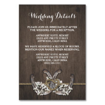 Horseshoe Gipskraut Hochzeitskarte