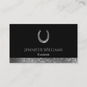 Horseshoe Glitzer Reitpferd Visitenkarte (Vorderseite)