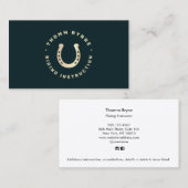 Horseshoe Horse Business Card Visitenkarte (Vorne/Hinten)