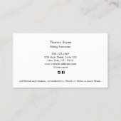 Horseshoe Horse Business Card Visitenkarte (Rückseite)