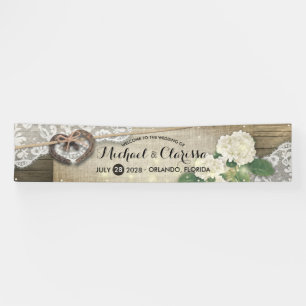Horseshoe Hydrangea Land Rustikale Hochzeit Willko Banner