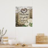 Horseshoe Hydrangea Land Rustikale Hochzeit Willko Poster (Küche)