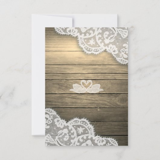 Horseshoe Hydrangea Wood Wedding RSVP Kindly Antwo (Rückseite)